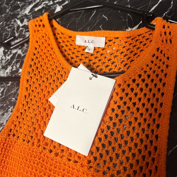 A.L.C. Vibrant Orange Sleeveless Maxi Dress - Picture 3 of 3